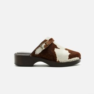 NWT RE/DONE Cow Print Clogs sz39